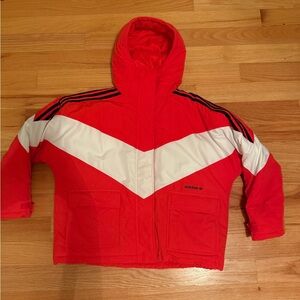 Adidas Red and White mens Jacket